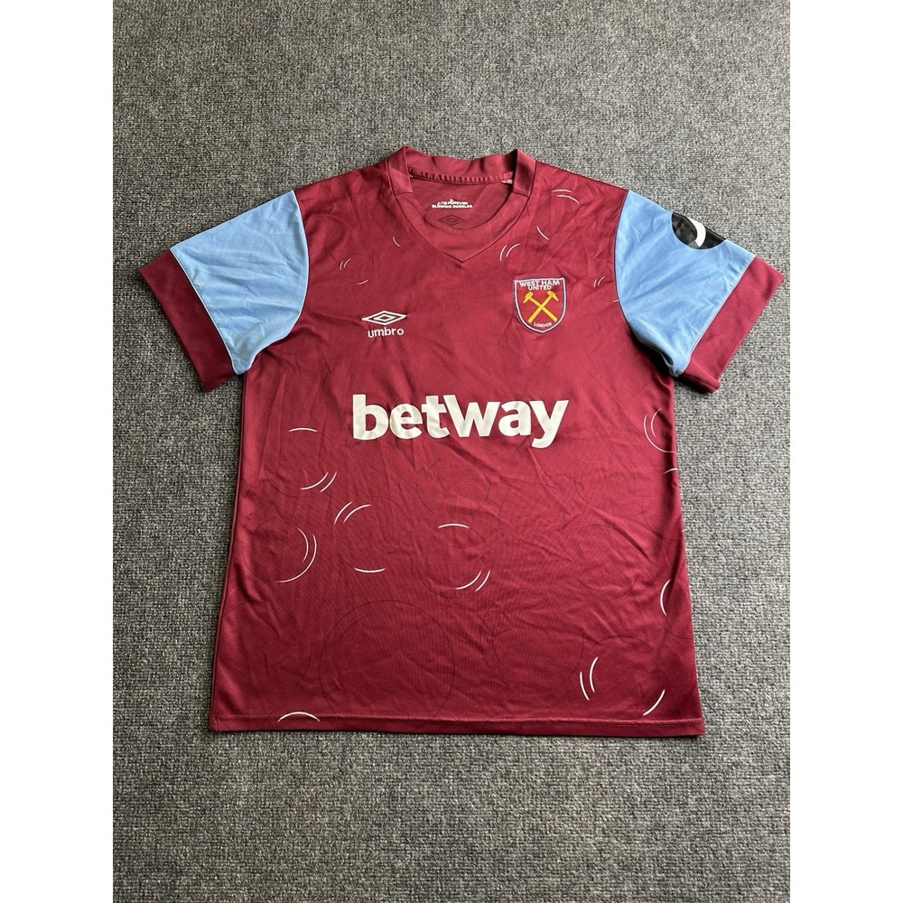 Mens 2023/24 Umbro West Ham United Soccer Jersey #24, Size L